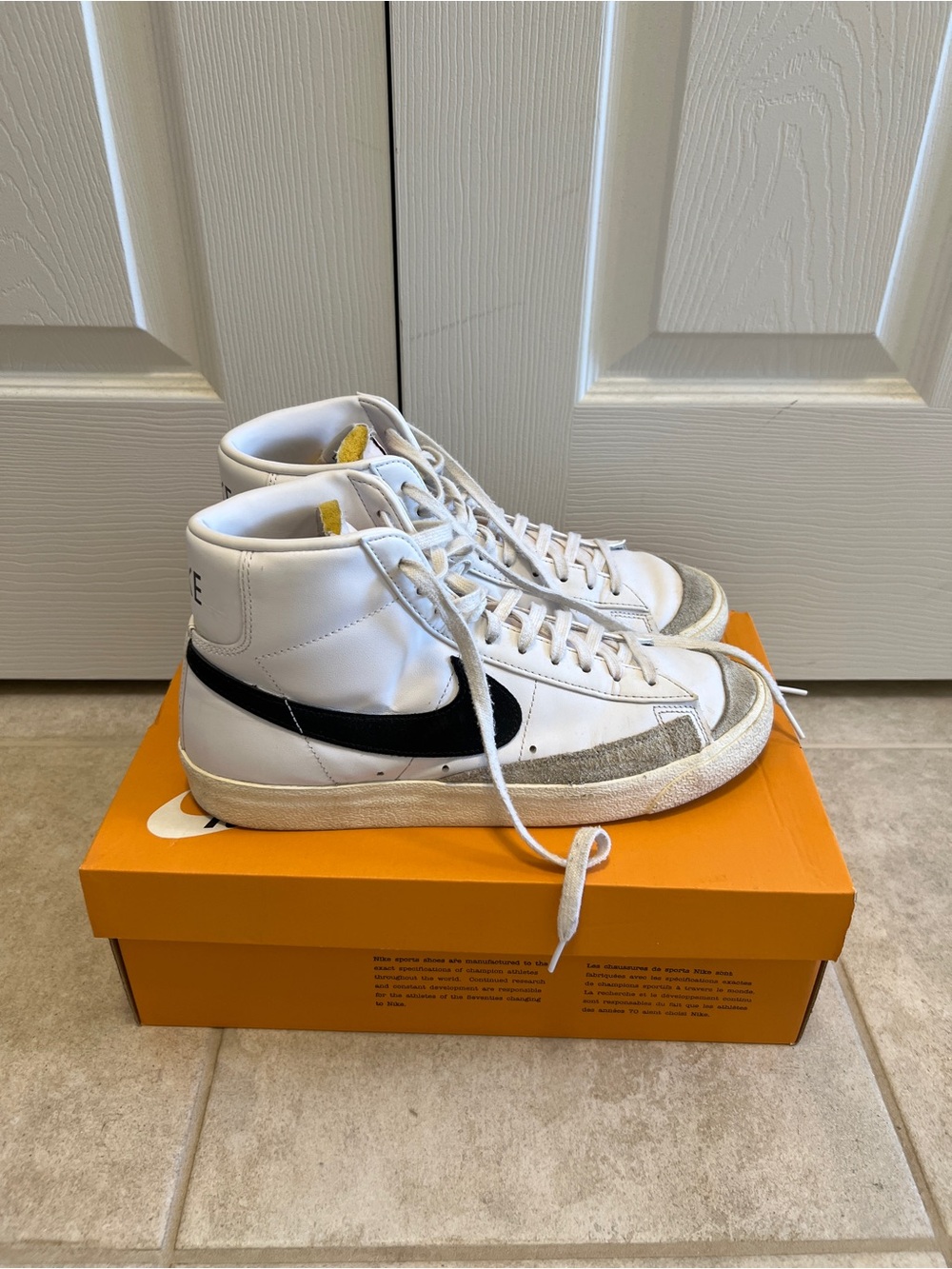 Nike Blazer White/Black High-Top Sneakers